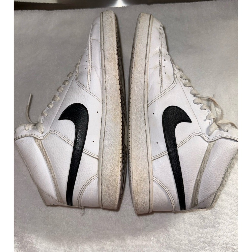 NIKE Court Vision Mid Mens Basketball Shoes DN3577-101 - White / Black - Size 8 - Picture 5 of 8
